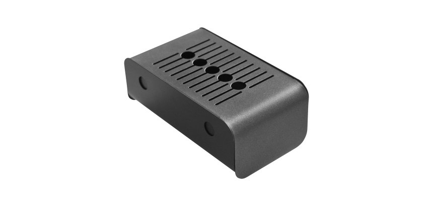 Posacenere murale - metallo - 23,5 x 13,2 x 18,7 cm - 1,5 L - nero - Stilcasa