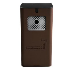 Posacenere murale - acciaio - 17,5 x 10,5 x 34 cm - 2 L - corten - Stilcasa