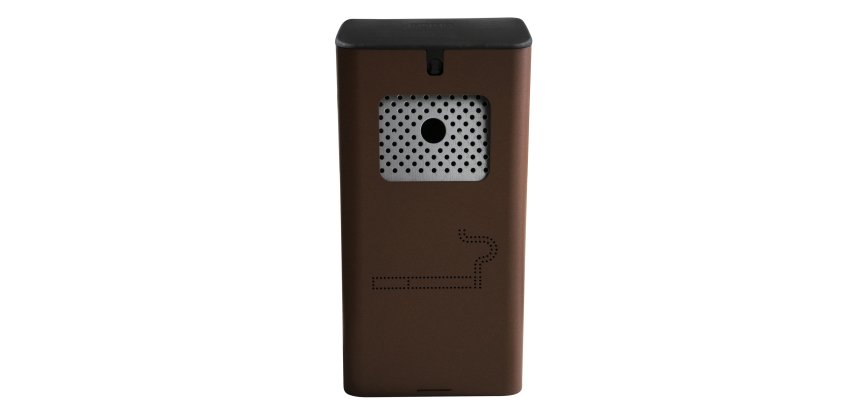 Posacenere murale - acciaio - 17,5 x 10,5 x 34 cm - 2 L - corten - Stilcasa