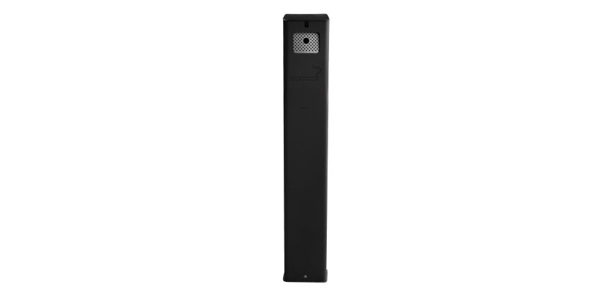 Posacenere da terra - acciaio - 17,5 x 10,5 x 106 cm - 2 L - nero - Stilcasa