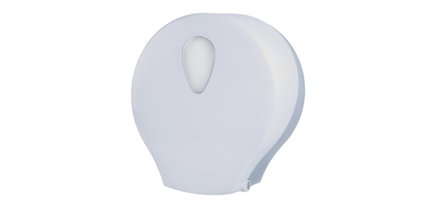 Dispenser carta igienica Stileco rotolo Maxi Jumbo - 12,5 x 30,4 x 32,6 cm - rotolo diametro 27,5 cm - ABS - bianco - Medial
