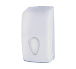 Dispenser carta igienica Stileco - interfogliata - 13,5 x 13,5 x 27,7 cm - 500 fogli - ABS - bianco - Medial