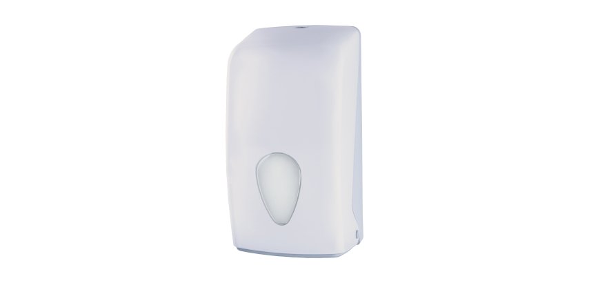 Dispenser carta igienica Stileco - interfogliata - 13,5 x 13,5 x 27,7 cm - 500 fogli - ABS - bianco - Medial