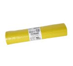 Sacco rifiuti - PCR - 90 x 120 cm - 120 L - 60 gr - giallo -Bio Extrusion - conf. 10 pezzi
