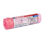 Sacchi per rifiuti organici Sac Bio - 35 x 50cm - 15 L - 12 micron - rosa - Geko - rotolo da 20 sacchetti