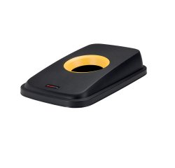 Coperchio per cestino SELECTO - con foro - nero/giallo - Rotho