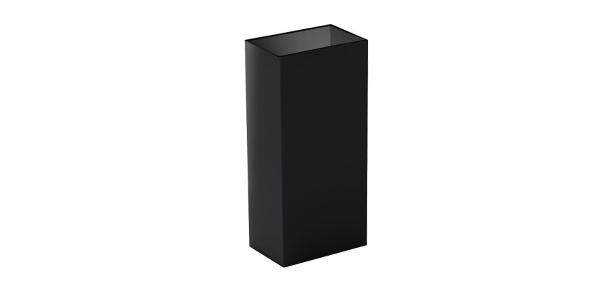 Contenitore gettacarte Bob Color - 23 x 35 x 75 cm - 60 L - metallo - nero - Medial