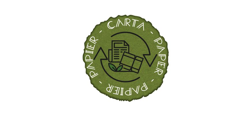 Etichetta in vinile raccolta differenziata Stik - carta - autoadesiva - 10,5 x 10,5 cm - PVC - verde - Medial International
