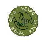 Etichetta in vinile raccolta differenziata Stik - vetro - autoadesiva - 10,5 x 10,5 cm - PVC - verde - Medial International