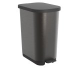 Cestino RIBO raccolta differenziata - PP - con coperchio e pedale - 40 x 28,5 x 51,3 cm - 25/40 L - grafite - Rotho
