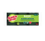 Spugna abrasiva Basic - 14,2x2,4x11,5 cm - giallo/verde - Scotch-Brite - conf. 3 pezzi