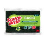 Spugna solo fibra - 14,2x2,4x11,5 cm - verde - Scotch-Brite - conf. 3 pezzi