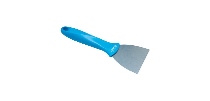 Raschietto - lama acciaio inox - 7,5 x 2 x 24 cm - blu/grigio