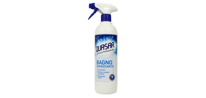 Detergente igienizzante bagno in spray Quasar - flacone da 580 ml - Quasar