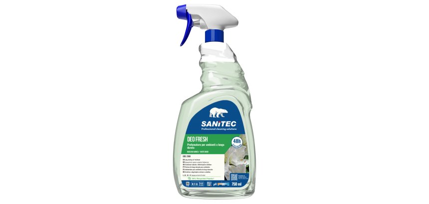 Profumatore Deo Fresh - per ambienti e tessuti - trigger 750 ml - muschio bianco - Sanitec