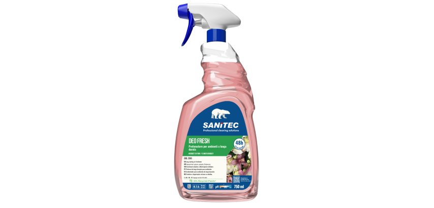 Profumatore Deo Fresh - per ambienti e tessuti - trigger 750 ml - bouquet di fiori - Sanitec