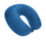 Cuscino da viaggio Explora - 30 x 29 x 12 cm - memory foam - azzurro - Lebez