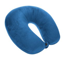 Cuscino da viaggio Explora - 30 x 29 x 12 cm - memory foam - azzurro - Lebez