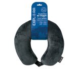Cuscino da viaggio Explora - 30 x 29 x 12 cm - memory foam - nero - Lebez