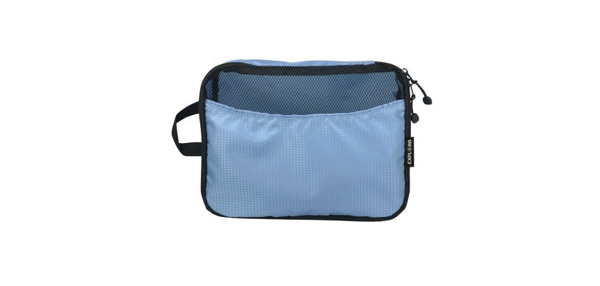 Organizer da viaggio Explora - tessuto - azzurro - Lebez - set 3 pezzi