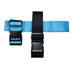 Cinghie per valigia Explora - 190 x 5 cm - azzurro nero - Lebez - set 2 pezzi