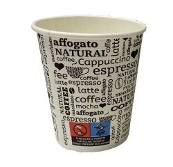 Bicchieri in carta - 240 ml - nero/bianco - Leone - conf. 1000 pezzi