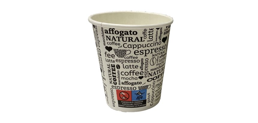 Bicchieri in carta - 240 ml - nero/bianco - Leone - conf. 1000 pezzi