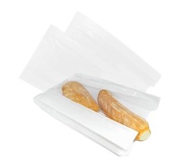 Sacchetto per alimenti - con finestra - 14 x 24 cm - carta kraft - bianco - Viva - conf. 1000 pz