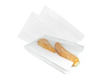 Sacchetto per alimenti - con finestra - 15 x 32 cm - carta kraft - bianco - Viva - conf. 1000 pz