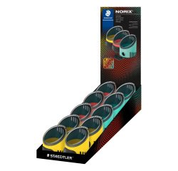 Temperamatite Norix® Tub - 1 foro - c/contenitore - colori assortiti - Staedtler