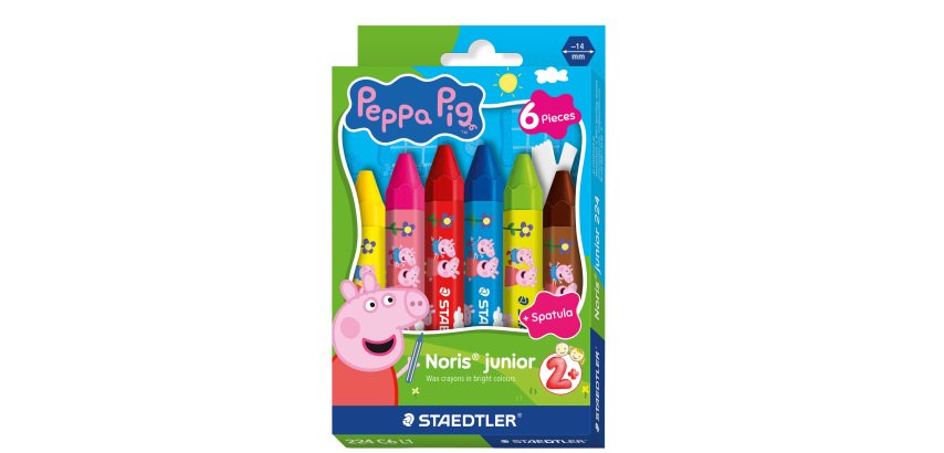 Pastello a cera jumbo - Ø 14 mm - colori assortiti - Staedtler - astuccio 6 pezzi