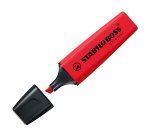 Evidenziatore Stabilo Boss Original - punta a scalpello - tratto 2 - 5 mm - rosso rosso - Stabilo - expo 15 pezzi