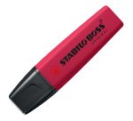 Evidenziatore Stabilo Boss Original - punta a scalpello - tratto 2 - 5 mm - rosso rosso - Stabilo - expo 15 pezzi
