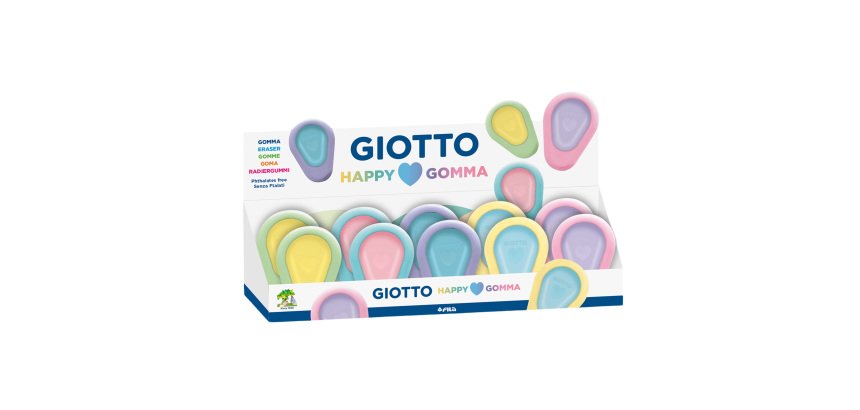 Happy Love Gomma - colori pastello assortiti - Giotto