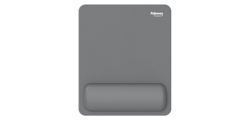 Mousepad Breyta - con poggiapolsi - con microban - grigio - Fellowes