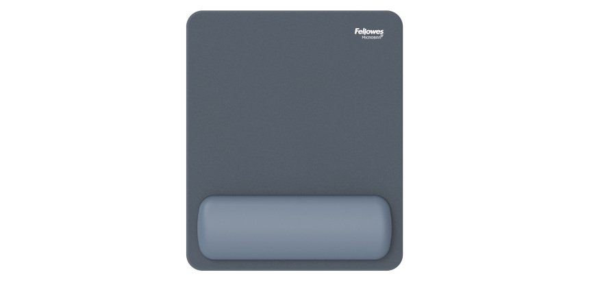 Mousepad Breyta - con poggiapolsi - con microban - blu marino - Fellowes