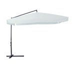 Ombrellone quadro - con braccio laterale - 3 x 3 m - bianco - Garden Friend