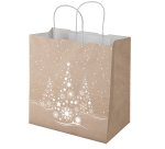 Shopper - maniglie cordino - 32 x 23 x 35 cm - carta kraft - Xmas Dream - avana - Mainetti Bags - conf. 25 pezzi