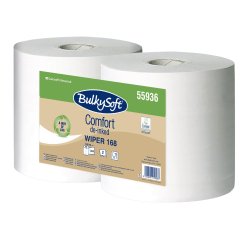 Bobina asciugatutto Comfort - 2 veli - 24 cm x 168 mt - 18 gr - diametro 24,5 cm - microgoffrata - bianco - BulkySoft