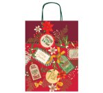 Shopper collezione Tanti Auguri - con manici - 26 x 34,5 x 12 cm - fantasia natale - Rex Sadoch
