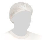 Cuffie a clip plissettate - taglia unica - diametro 53 cm - PLP - bianco - Reflexx - conf. 100 pezzi