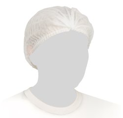 Cuffie a clip plissettate - taglia unica - diametro 53 cm - PLP - bianco - Reflexx - conf. 100 pezzi