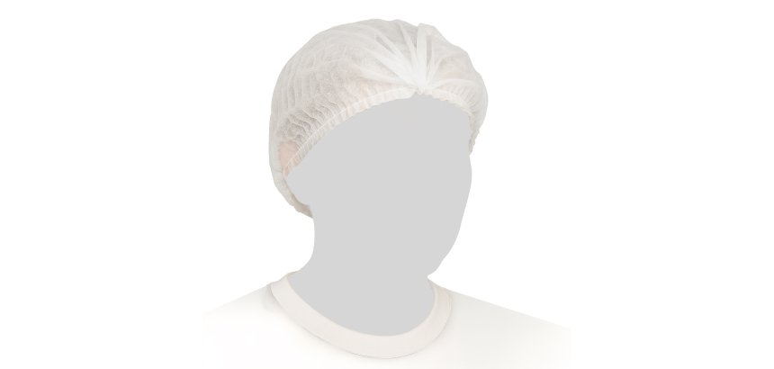 Cuffie a clip plissettate - taglia unica - diametro 53 cm - PLP - bianco - Reflexx - conf. 100 pezzi