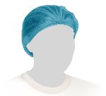 Cuffie a clip plissettate - taglia unica - diametro 53 cm - PLP - azzurro - Reflexx - conf. 100 pezzi