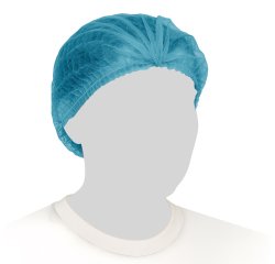 Cuffie a clip plissettate - taglia unica - diametro 53 cm - PLP - azzurro - Reflexx - conf. 100 pezzi