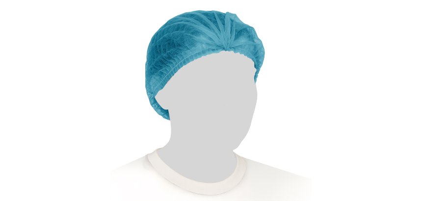 Cuffie a clip plissettate - taglia unica - diametro 53 cm - PLP - azzurro - Reflexx - conf. 100 pezzi