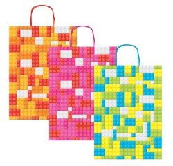 Shopper Mattoncini - con manici - 36 x 41 x 12 cm - colori assortiti - Rex Sadoch