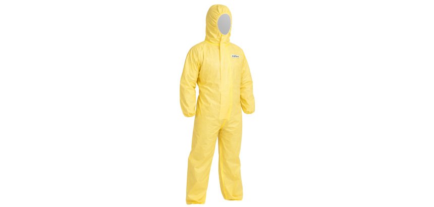Tuta protezione chimica Cover 3456 - taglia XL - PE/PLP - giallo - Reflexx
