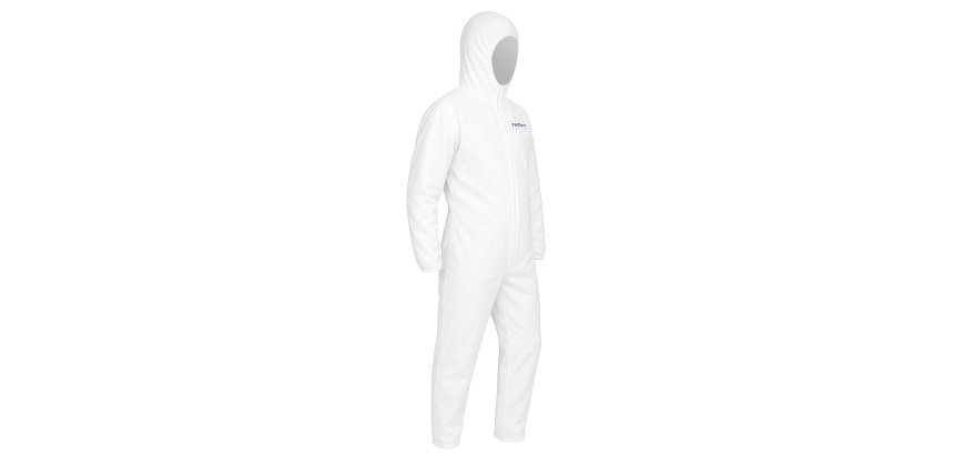 Tuta protezione chimica Cover 56 - taglia XXL - PE/PLP - bianco - Dupont