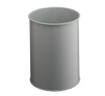 Cestino gettacarte - tondo - metallo - grigio - 15 L - Durable